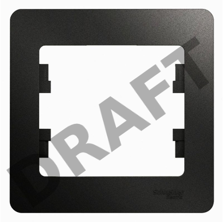 Рамка 1-м Glossa антрацит SchE GSL000701