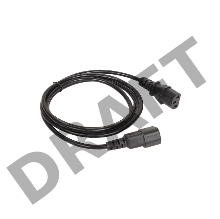 Кабель монитор - компьютер 220V (UPS -> устройство) VCOM <VDE> 3G*0.5mm (CE001-CU)1.8м    