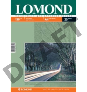Фотобумага Lomond 0102039 A4/130г/м2/25л./белый матовое/матовое для струйной печати