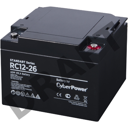 Батарея SS CyberPower RC 12-26 / 12 В 26 Ач Battery CyberPower Standart series RC 12-26 / 12V 26 Ah