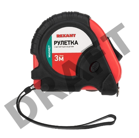 Рулетка измерительная «Профи» прорезиненный корпус, магнитная REXANT, 3 м х 16 мм