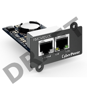 Карта удаленного управления CyberPower SNMP для источника бесперебойного питания серий OL, OLS, PR, OR, ПО PowerPanel® Business Edition, совместимость с ENVIROSENSOR, 0.15х0.15х0.07м., 0.2кг. Remote management SNMP card for OL, OLS, PR, OR series UPSs, Po