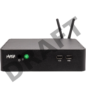 Неттоп HIPER M8,  Intel Celeron J4125,  DDR4 4ГБ, 256ГБ(SSD),  Intel UHD Graphics 600,  Free DOS,  черный [i81n8cl87t]