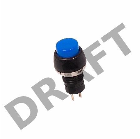 Выключатель-кнопка  250V 1А (2с) ON-OFF  синяя  Micro  REXANT