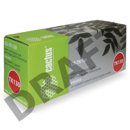 Тонер-картридж Cactus CS-TK130 для принтера Kyocera Mita FS-1028MFP/1128MFP, черный, 7200 стр.