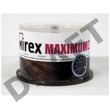 Диск CD-R Mirex 700 Mb, 52х, Maximum, Cake Box (50), (50/300)