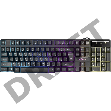 Клавиатура Defender Mayhem GK-360DL RU [45360] {, RGB подсветка, 19 Anti-Ghost}
