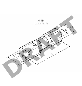 Клемма плоская полностью изолированная гнездо 5 мм 0.5-1.5 мм² (РППи-м 1.5-(4.8)) REXANT