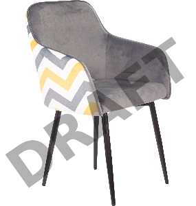 Кресло Бюрократ CH-380F серая жемчужина Italia 26 зигзаг на ножках металл