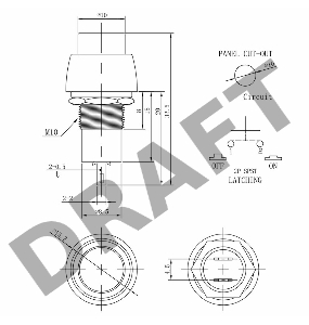Выключатель-кнопка  250V 1А (2с) ON-OFF  красная  Micro  REXANT
