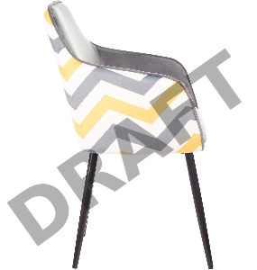 Кресло Бюрократ CH-380F серая жемчужина Italia 26 зигзаг на ножках металл