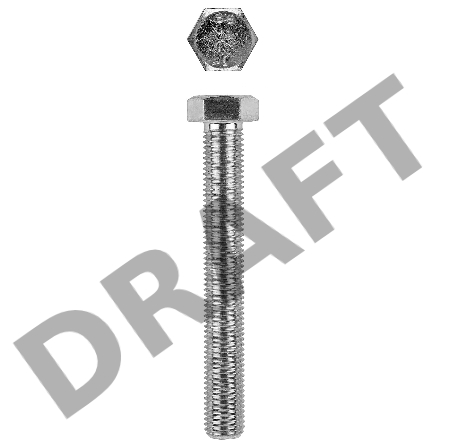 Болт с шестигранной головкой, DIN 933, M16x80мм, 25шт, кл. пр. 8.8, оцинкованный, KRAFTOOL