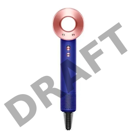 Фен Dyson Supersonic HD07  gift edition Vinca 1600Вт синий/розовое золото