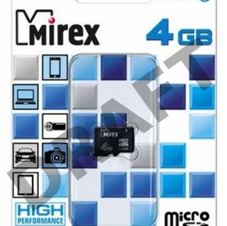 Флеш карта microSD 4GB Mirex microSDHC Class 4
