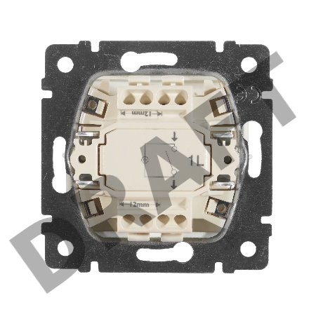 Выключатель Valena одноклавишный с подсветкой алюминий