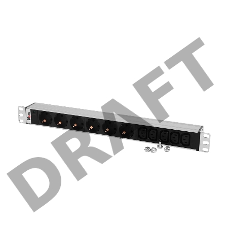 Блок распределения питания ЦМО R-10-6S-5C13-I-440-Z гор.размещ. 5xC13 6xSchuko базовые 10A без вилки