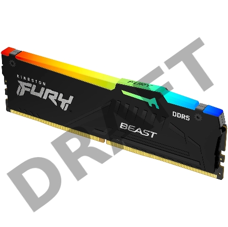 Модуль памяти Kingston 16GB 6000MT/s DDR5 CL40 DIMM FURY Beast RGB