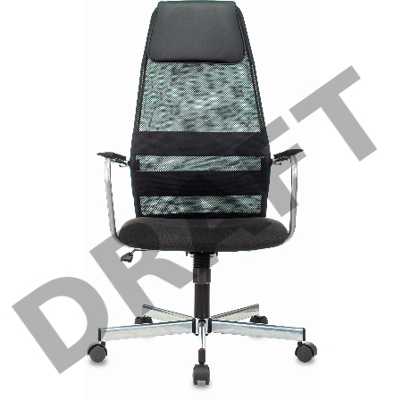 Кресло Бюрократ KB-5M черный TW-01 3C11 сетка/ткань с подголов. крестовина металл хром