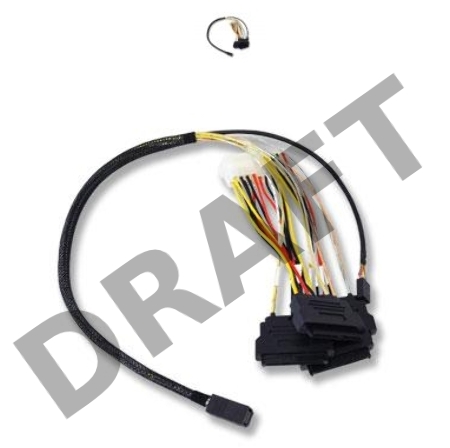 Кабель LSI CBL-SFF8643-SAS8482SB-06M  (LSI00412) длина 60см,наконечники: SFF8643(контроллер)-SFF8482(диск)+SB