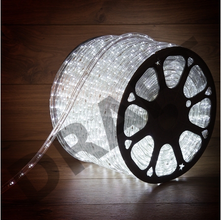 Дюралайт LED, постоянное свечение (2W) - белый Эконом 24 LED/м , бухта 100м