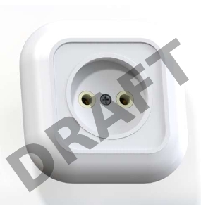 Розетка 1-м СП Валентина 10А IP20 РС10-153 бел. Кунцево 7651