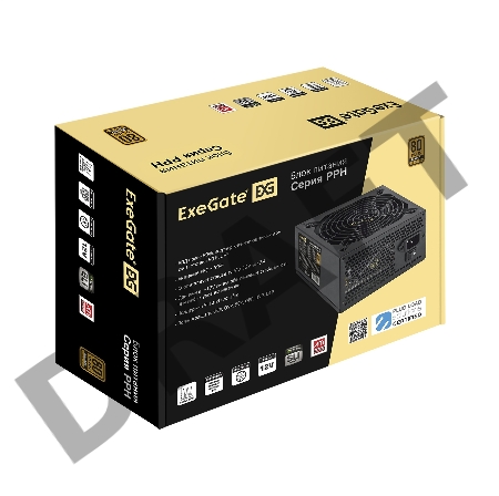 Блок питания 900W ExeGate 80 PLUS® Bronze 900PPH (ATX, APFC, SC, КПД 89% (80 PLUS Bronze), 12cm fan, 24pin, 2x(4+4)pin, 6xPCI-E, 8xSATA, 4xIDE, black, кабель 220V с защитой от выдергивания, Color box)