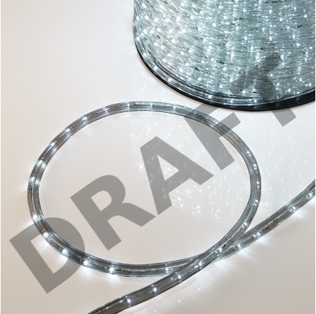 Дюралайт LED, постоянное свечение (2W) - белый Эконом 24 LED/м , бухта 100м