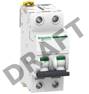 Выключатель автоматический модульный 2п C 1А iC60N SchE A9F74201