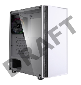 Корпус ZALMAN R2 White (3xUSB, 2xAudio, 20мм FAN, прозрачная стенка-закаленное стекло, ATX, без БП)