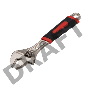 Разводной ключ REXANT 200 мм никелированный, двухкомпонентная рукоятка