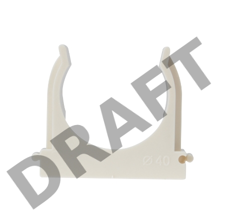 Крепеж-клипса для монтажного пистолета Ø 40 мм, белая (25 шт/уп) REXANT