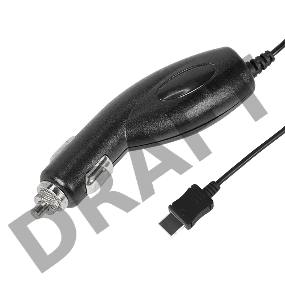 Автозарядка в прикуриватель для SAMSUNG G600/D880 (АЗУ) (5 V, 700 mA) шнур спираль 1.2 м черная REXANT