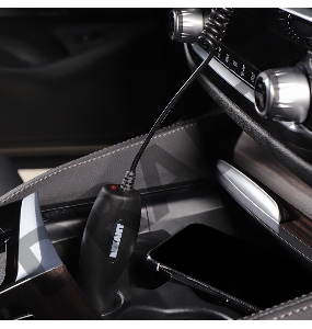 Автозарядка в прикуриватель для SAMSUNG G600/D880 (АЗУ) (5 V, 700 mA) шнур спираль 1.2 м черная REXANT