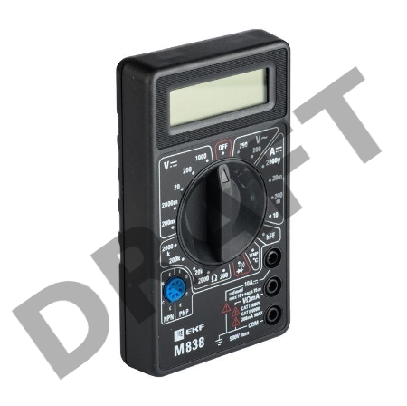 Мультиметр цифровой M838 Master EKF In-180701-bm838