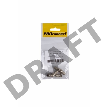 Разъем антенный на кабель, штекер F для кабеля RG-6, (5шт.) (пакет)  PROconnect