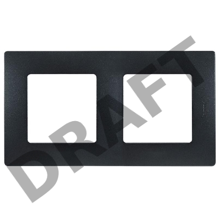 Рамка 2поста цвет антрацит ETIKA Рамка 2поста цвет антрацит