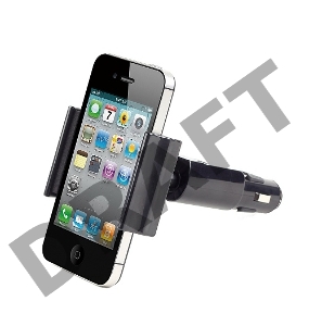 Держатель для мобильного устройства Gembird TA-CH-003 Кронштейн для смартфона , в прикуриватель, 58 ... 85 мм шириной