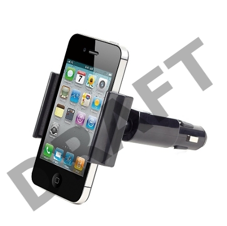 Держатель для мобильного устройства Gembird TA-CH-003 Кронштейн для смартфона , в прикуриватель, 58 ... 85 мм шириной