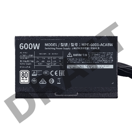 Блок питания Cooler Master MWE White 600 MPE-6001-ACABW-EU 230V 600W A/EU Cable