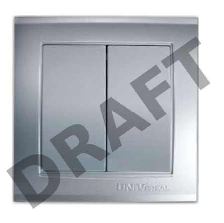 Выключатель 2-кл. СП Бриллиант 10А IP20 серебр. Universal 7949650