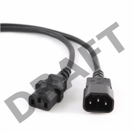 Кабель питания сист.блок-монитор Gembird 4.5-5.0м, черный, с зазем., пакет PC-189-15