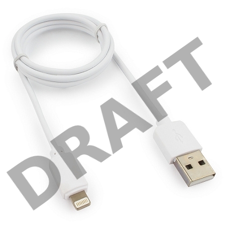 Кабель USB Гарнизон GCC-USB2-AP2-1M-W AM/Lightning, для iPhone5/6/7, IPod, IPad, 1м, белый, пакет