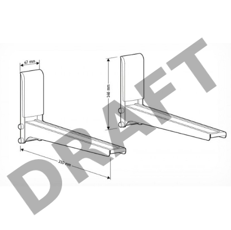 Кронштейн для СВЧ Holder MWS-2005 белый макс.40кг настенный фиксированный    