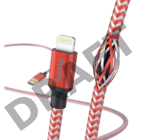 Кабель Hama 00178299 Lightning (m) USB A(m) 1.5м красный