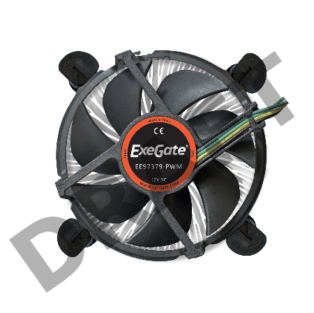 Кулер ExeGate EE97379-PWM, Al, S1150/1151/1155/1156, TDP 65W, Hydro bearing, 4pin, 23.5db, BOX