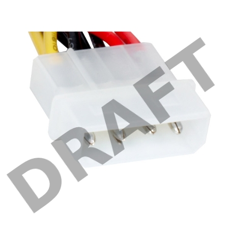 Кабель питания EX138936RUS SATA ExeGate EX-CC-SATA-PS (Molex 4pin/SATA15pin, 0,15м)