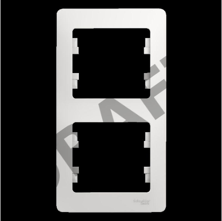 Рамка 2-м Glossa верт. бел. SchE GSL000106