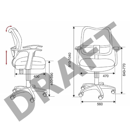 Кресло Бюрократ Ch-797AXSN 26-28 Кресло (спинка черная сетка, сиденье черное 26-28 Т-образные подлокотники)
