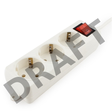 Удлинитель Гарнизон ELB-G3-W-5, 3 евророзетки с выключателем и заземлением, допустимый ток 16А, длина 5м.