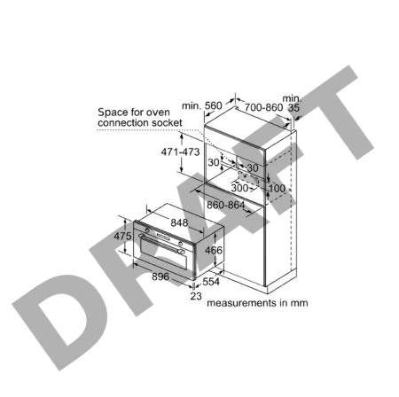 Встраиваеммый духовой шкаф SIEMENS VB011CBR0M IQ100  90*48см, 85л, кнопочное управление, гидролитическая очистка 3,1КВт нержав